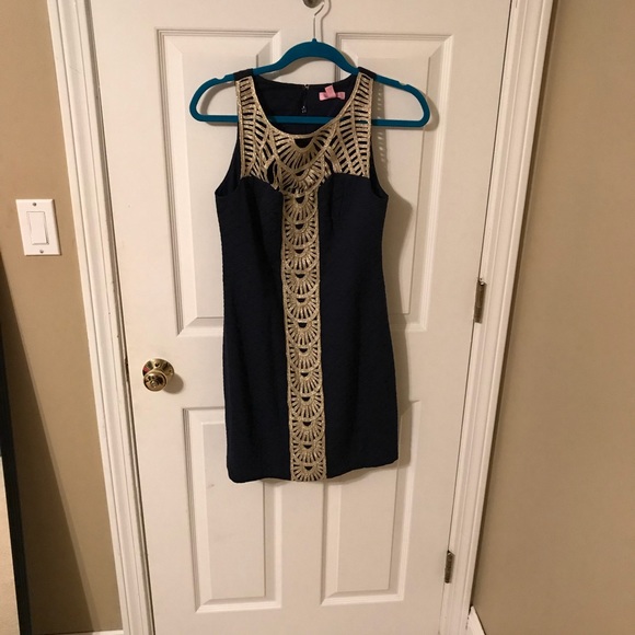 Lilly Pulitzer Navy Blue with Gold - Picture 5 of 5
